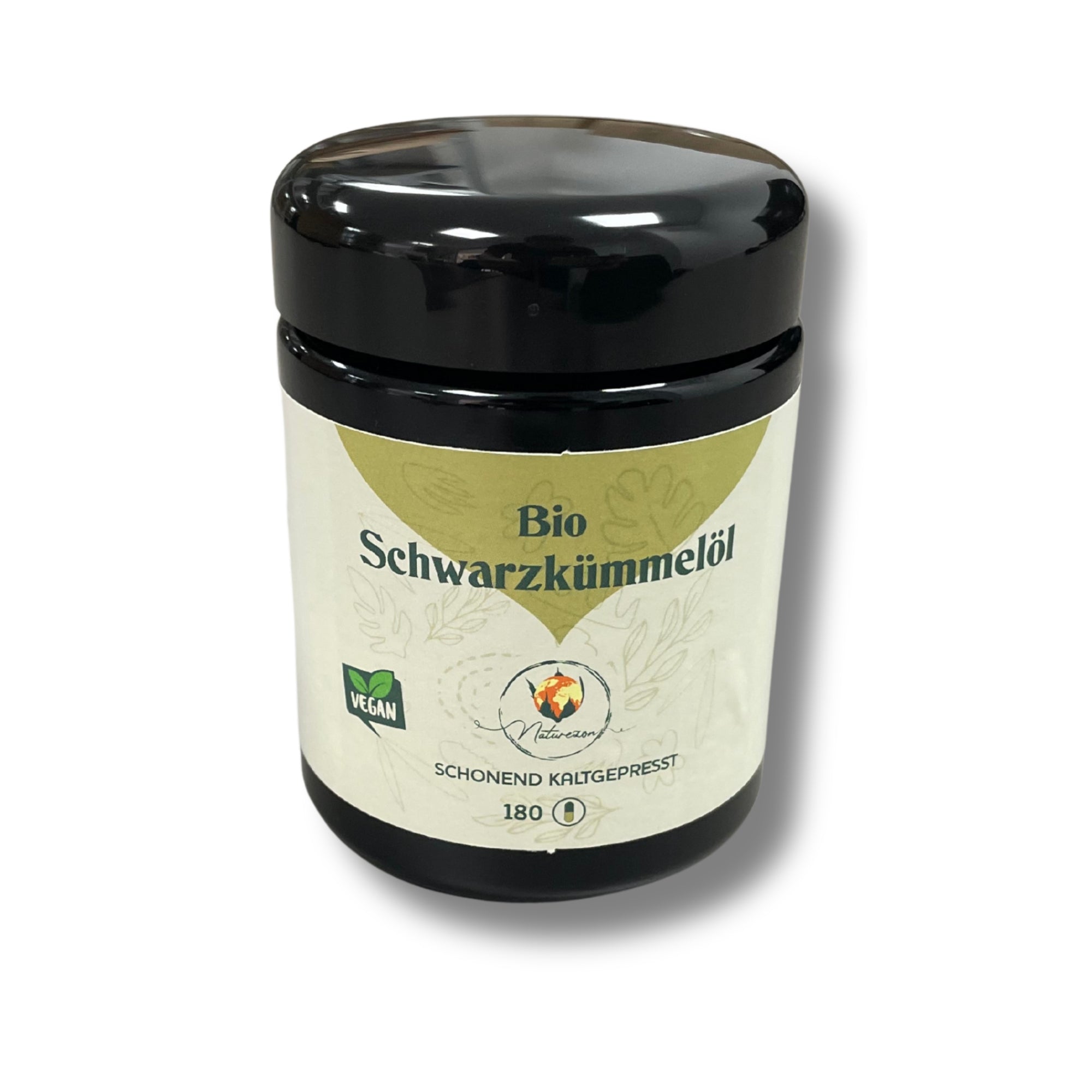 Schwarzkümmelöl Kapseln Bio Kaltgepresst - 180 Vegane Kapseln mit ägyptischem Premium Schwarzkümmelöl