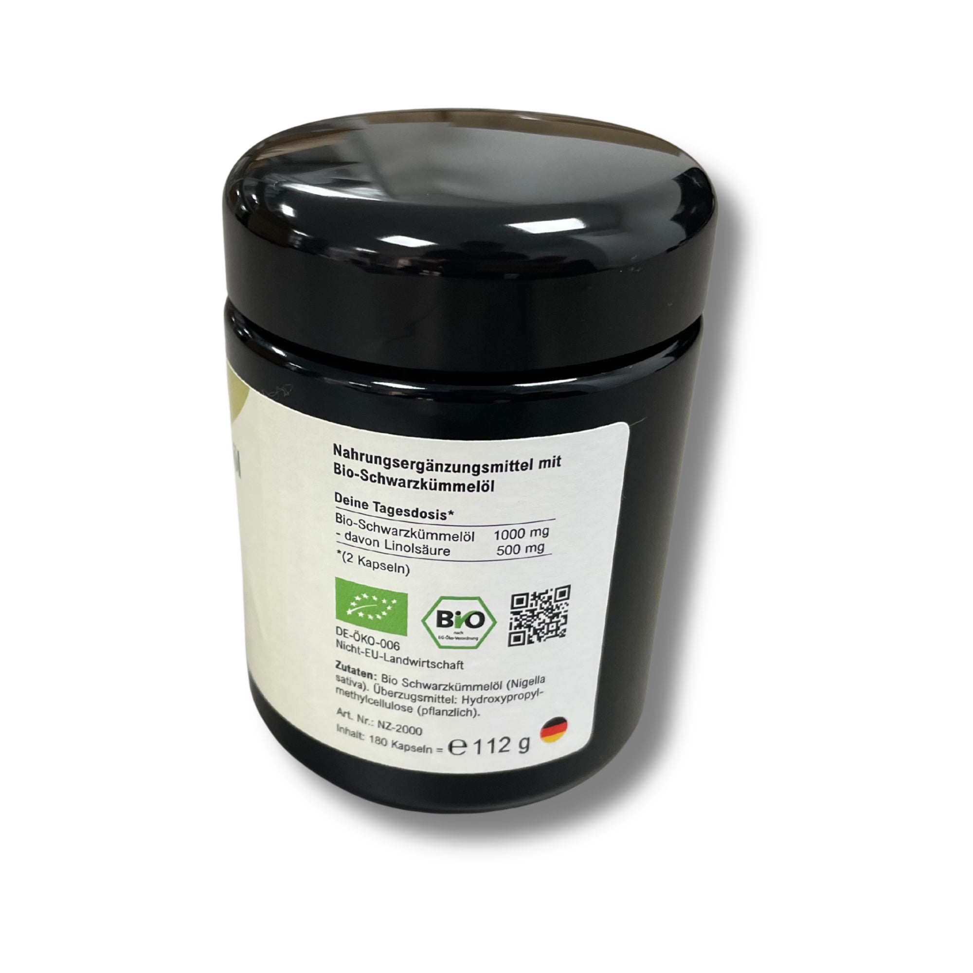 Schwarzkümmelöl Kapseln Bio Kaltgepresst - 180 Vegane Kapseln mit ägyptischem Premium Schwarzkümmelöl