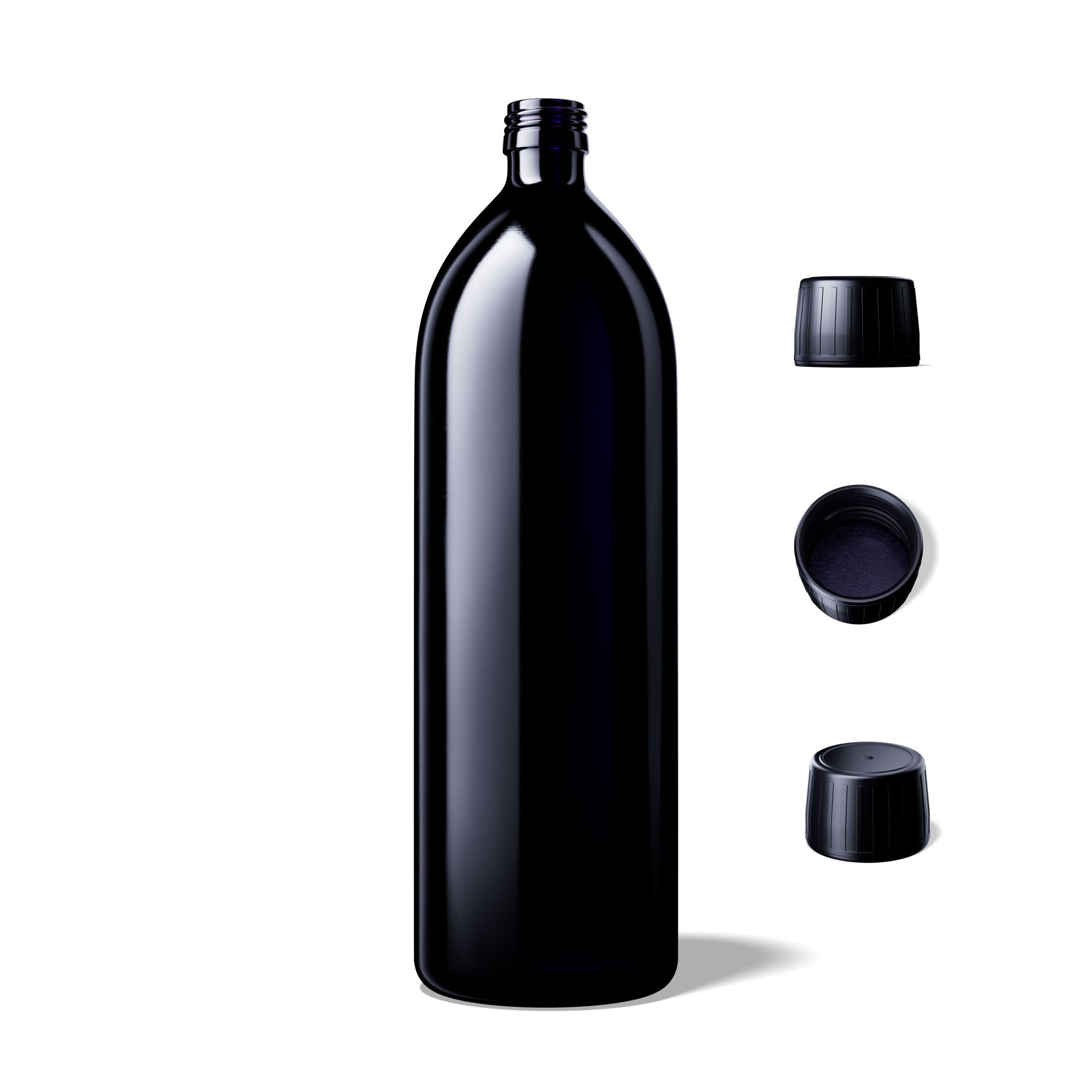 MIRON Aquarius 500ml Wasserflasche - SM191004-204 inkl.Verschluss RGB43D1A001-200 besserer UV-Schutz als Braunglas! - aqua bottle