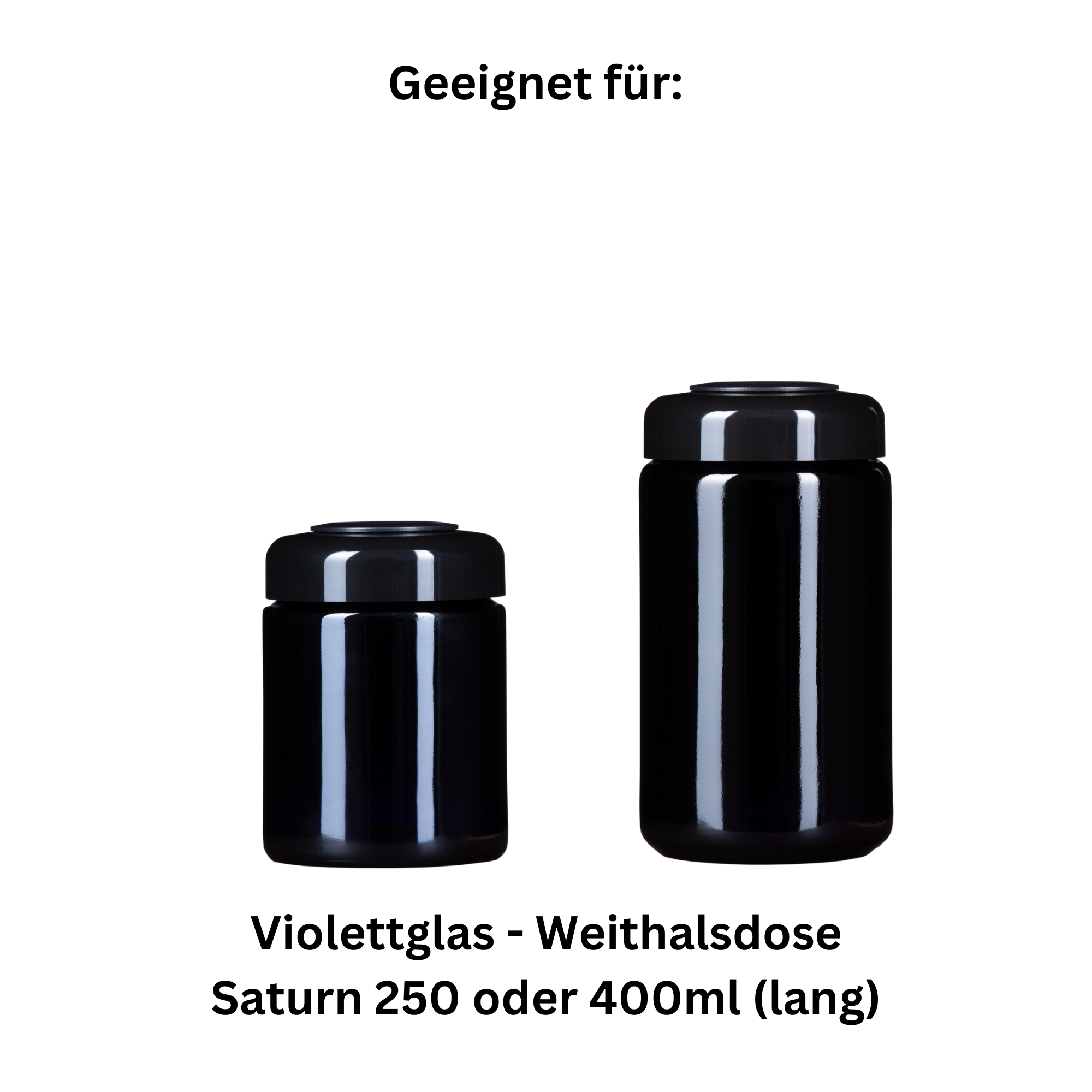 Humidor Curing-Jar 15 und 25 Deckel - Deckel mit Hygrometer - Stash Jar - passend für MIRON Violettglas SATURN 250 und 400ml - Lagerung Konservierung