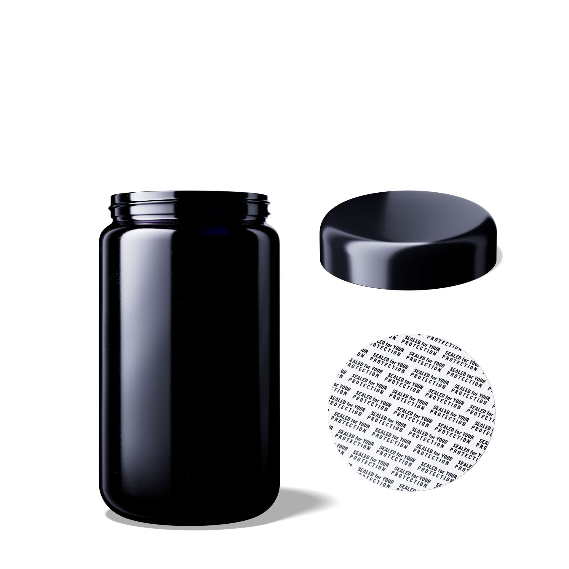 MIRON Saturn 400ml Weithalsdose - SM130016-204 inkl.  Deckel und Siegel - EGA35A1A001-200 UV-Glas, luftdicht, geruchsneutral, Aufbewahrungsbehälter, UV-Schutz, Vorratsdose