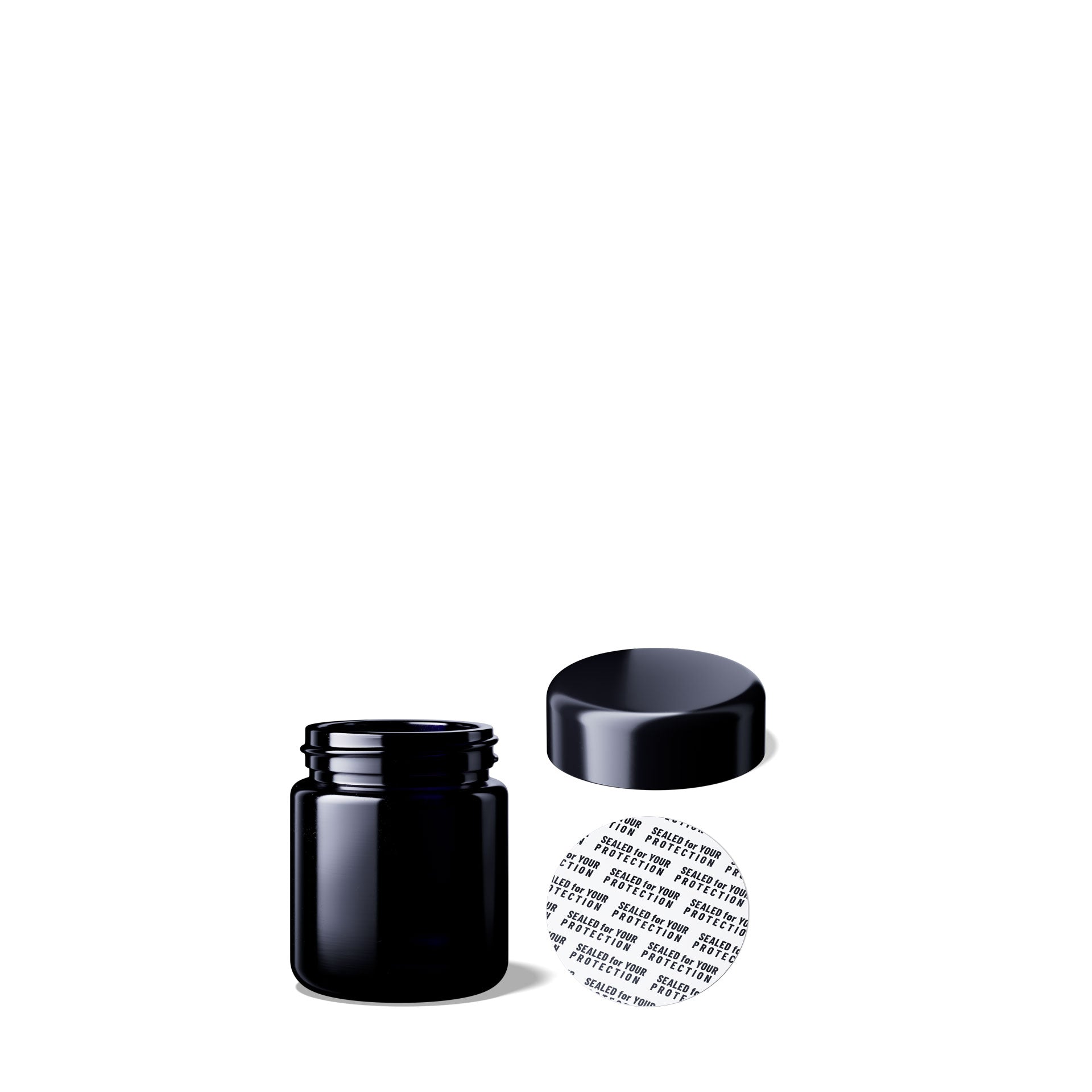 MIRON Saturn 50ml Weithalsdose - SM130018-204 inkl.  Deckel und Versiegelung - EGA27A1A001-200 UV-Glas, luftdicht, geruchsneutral, Aufbewahrungsbehälter